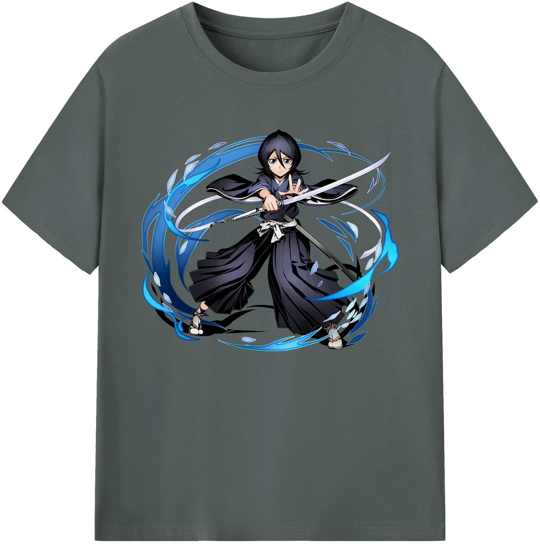 （画像用） ブリーチ 朽木ルキア BLEACH Kuchiki Rukia 綿100％ メンズ半袖Tシャツ｜肌触りやわらか＆通気性